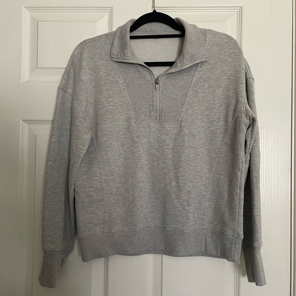 RBX Womens Light Gray Quarter Zip-Up Sweater size XS/S